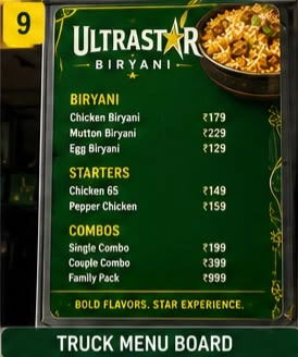 Truck Order & Express Menu